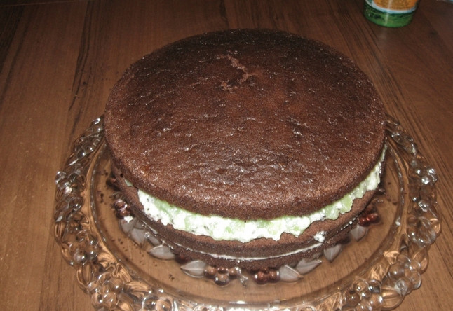 1. Этап. Торт Клубника и шоколад: 5. Вот такая получится красота. Осталось только украсить и настоять наш тортик!