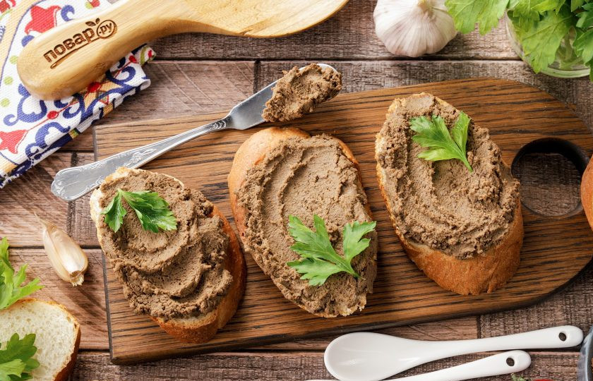 1. Этап. Печеночный паштет из свиной печени: Печёночный паштет из свиной печени готов. Приятного аппетита!