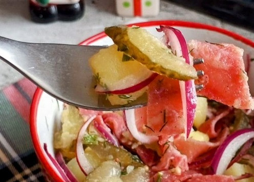 1. Этап. Салат послепраздничный Застольный: Необыкновенный салат!