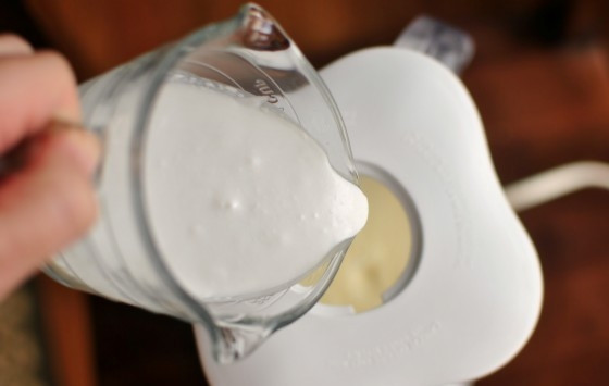 1. Этап. Кокосовый эгг-ног: 3. Следом влейте молоко, сливки и ром. Коктейль взбейте.