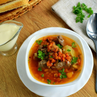 Харчо с перловкой