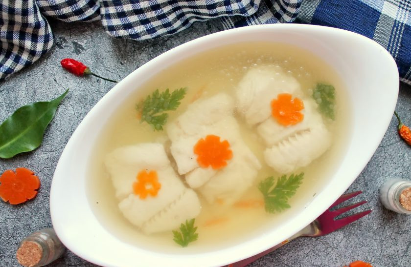 1. Этап. Заливное из палтуса: Приятного аппетита!