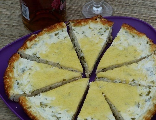 1. Этап. Творожная запеканка с зеленью: Наша творожная запеканка с зеленью готова. Приятного аппетита!