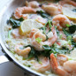 Creamy Lemon Shrimp with Spinach