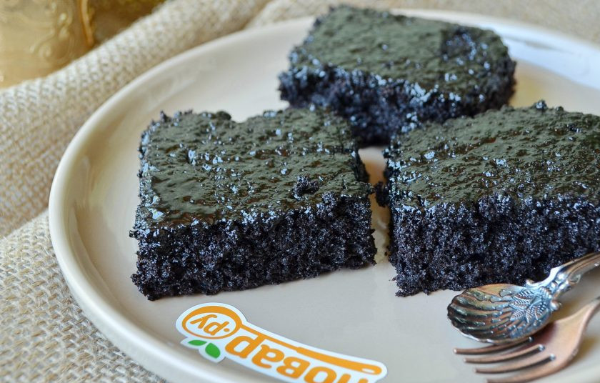 1. Этап. Аппетитный брауни: 11. Остывший брауни порежьте квадратными кусочками или прямоугольными. Пробуйте!