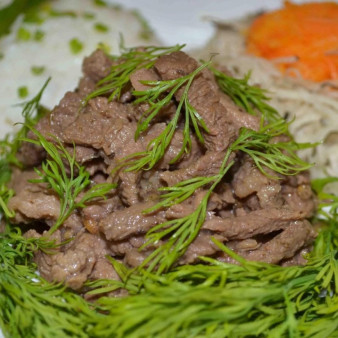 Говядина по-китайски в кисло-сладком соусе