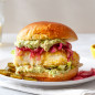 Crispy Baked Fish Sandwiches with Avocado Mayo and Pickled Onion