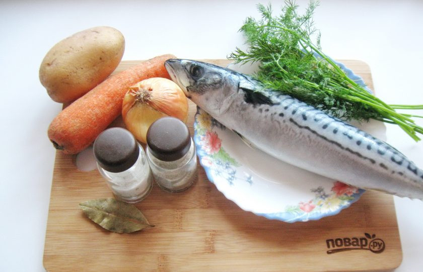 1. Этап. Уха прозрачная: Подготовьте необходимые ингредиенты.