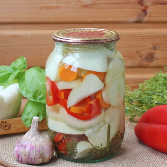 Патиссоны на литровую банку на зиму