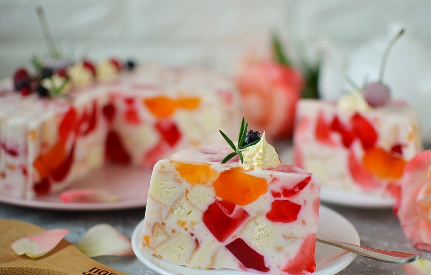 1. Этап. Желейный торт: Приятного аппетита!