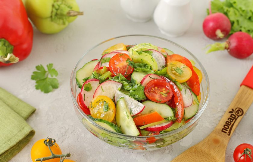 1. Этап. Салат Краски лета: Салат 