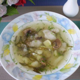 Суп рыбный с грибами