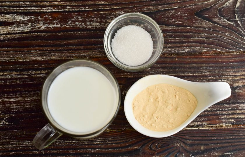 1. Этап. ПП сгущенка: Подготовьте ингредиенты.