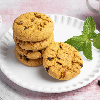 Овсяное печенье с изюмом и шоколадом