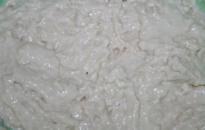 1. Этап. Гречневый хлеб: 3. Хорошо перемешиваем и даем подойти.