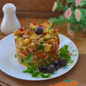 Чудесная закуска из жареного хлеба и яйца