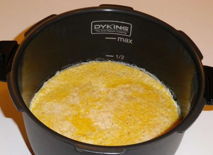 1. Этап. Каша в скороварке: Закройте крышку скороварки. Теперь нужно правильно установить время. В режиме 