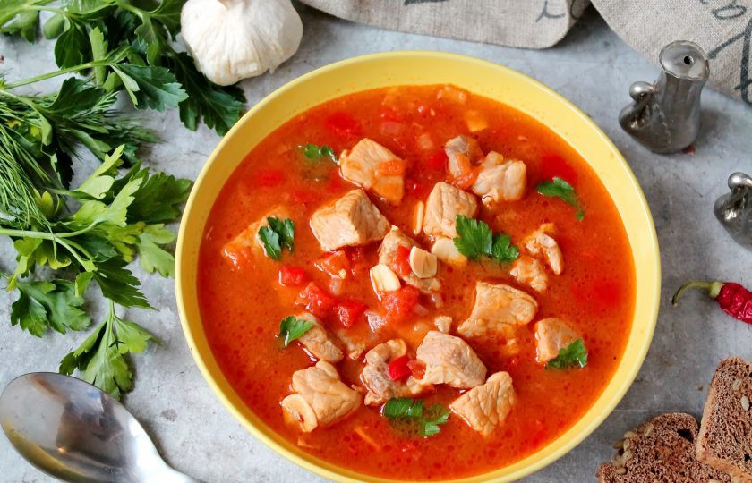 1. Этап. Суп гуляш в мультиварке: Приятного аппетита!