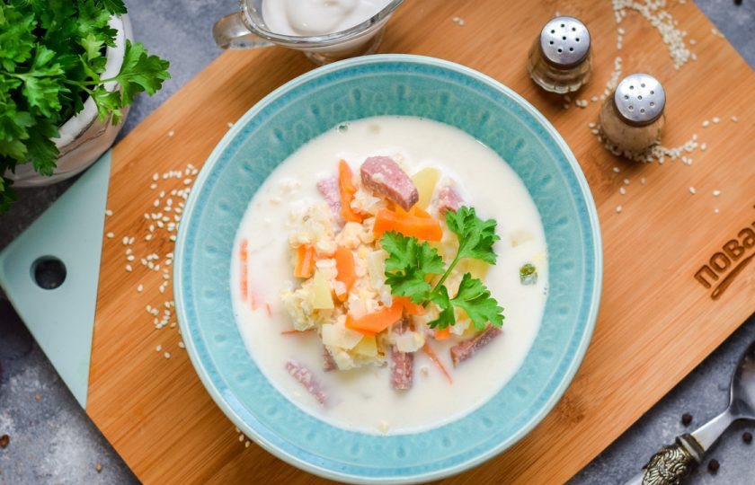 1. Этап. Суп с чечевицей и сыром: Приятного вам аппетита!