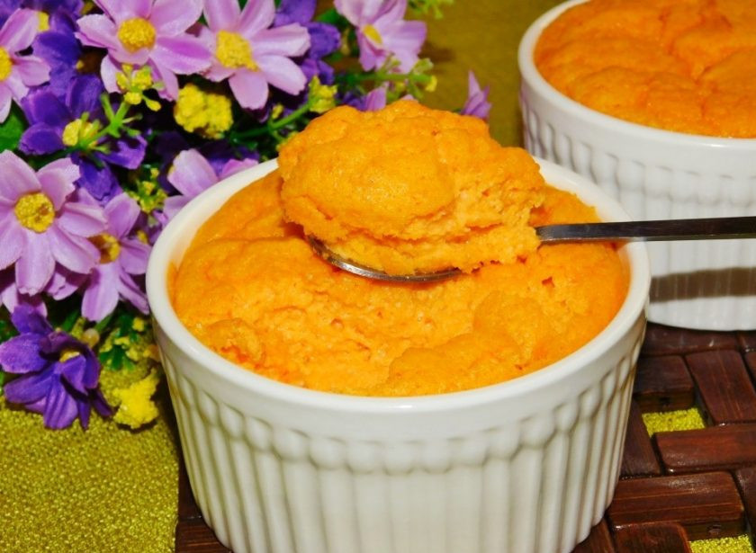 1. Этап. Морковное суфле с творогом: Сразу горячим подавайте к столу. Приятного аппетита!