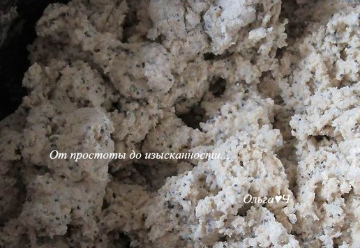 1. Этап. Быстрый хлеб с маком и тмином: Замесите тесто.