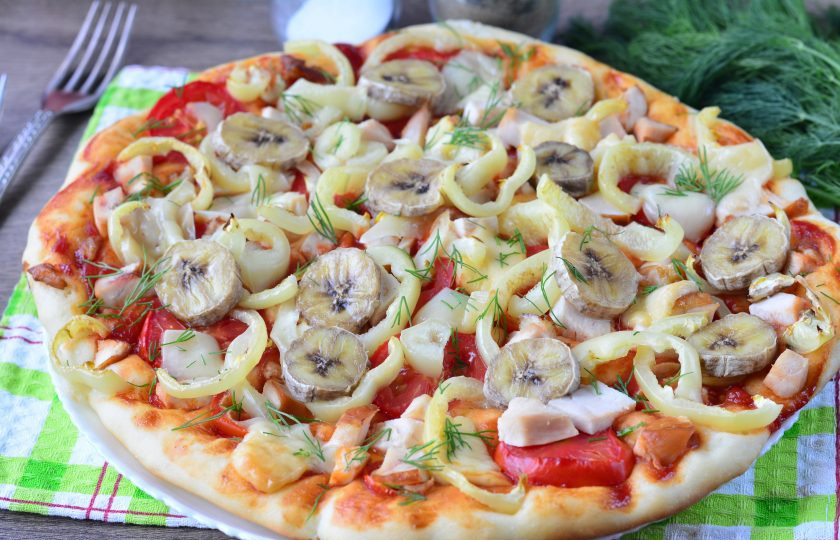 1. Этап. Пицца с бананами: Приятного вам аппетита!