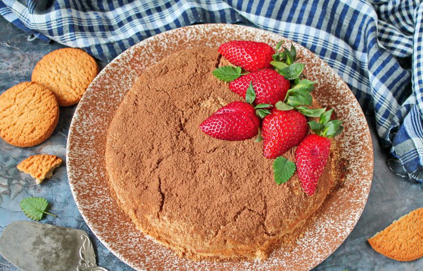 1. Этап. Торт из овсяного печенья без сметаны: Приятного аппетита!