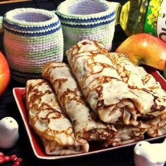 Блины со скумбрией