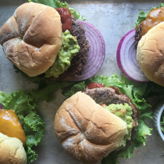 Guacamole Cheeseburger with Chipotle Ketchup