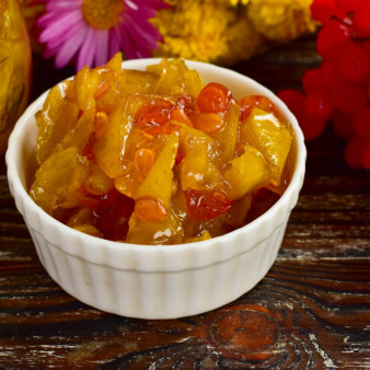 Варенье из яблок и калины