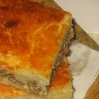 Пирог с фаршем на кефире