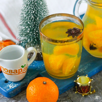 Зимний мандариновый напиток