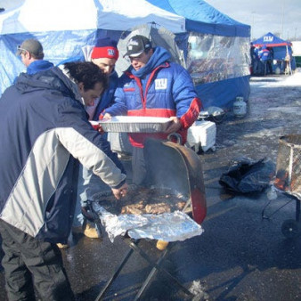 Big Blue Tailgate Crew Baby Back Ribs with Homemade BBQ Sauce