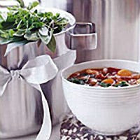 Chunky Bean Soup with Ham and Kale