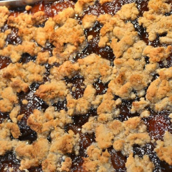 Тертый пирог из овсяных хлопьев