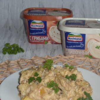 Запеканка с овощами и курицей