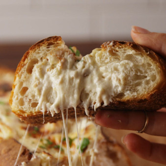 Chicken Alfredo Bread Boat