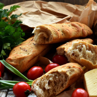 Багеты с отрубями на сухом молоке