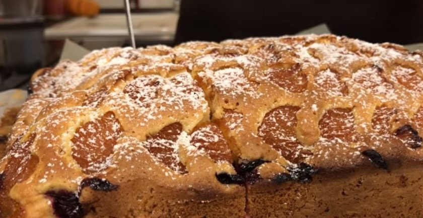 1. Этап. Пирог на фанте (очень высокий): 5. Выпекайте пирог в разогретой до 180 духовке 40-45 минут. Посыпьте остывший пирог сахарной пудрой. Приятного аппетита!