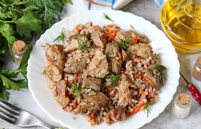 1. Этап. Печень со свининой в мультиварке: Приятного аппетита!