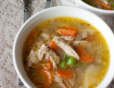 1. Этап. Суп с мясом и картошкой: За 5 минут до конца варки добавьте в кастрюлю нарезанное мясо и зеленый горошек. Разлейте по тарелкам и подавайте со свежей зеленью. Приятного аппетита!