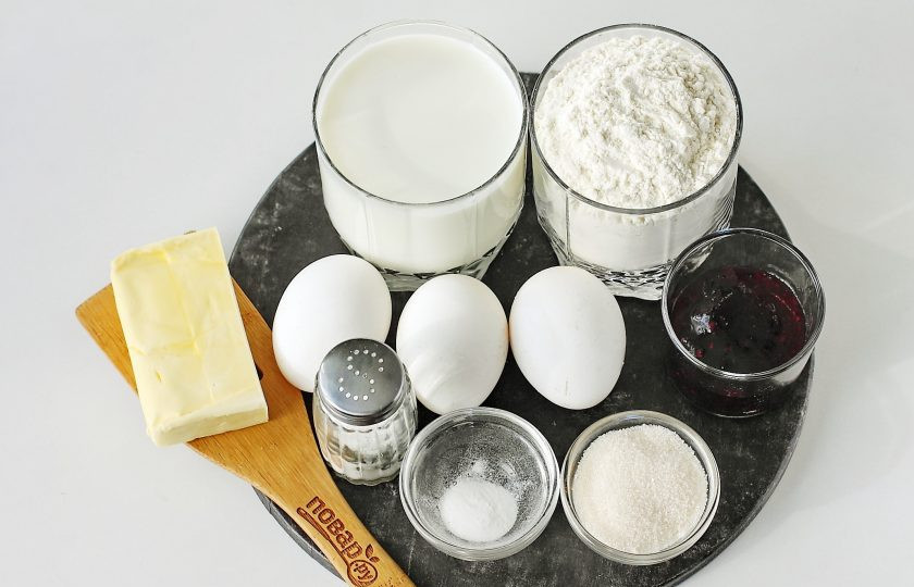 1. Этап. Сладкие клецки: Подготовьте все ингредиенты.