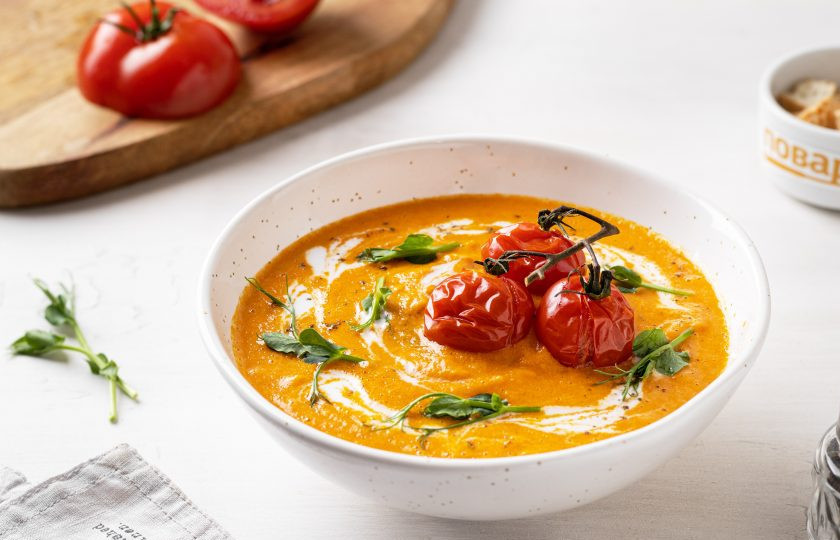 1. Этап. Томатный суп с кокосовым молоком: Томатный суп с кокосовым молоком готов, приятного вам аппетита!