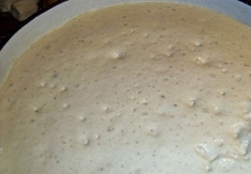 1. Этап. Печеные пирожки с яблоками: Из дрожжей, теплого молока, 2 столовых ложек сахара и нескольких ложек муки сделать опару и оставить в теплом месте на полчаса.