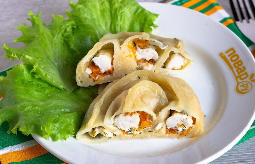 1. Этап. Гуль-ханум с тыквой и курицей: Приятного аппетита!