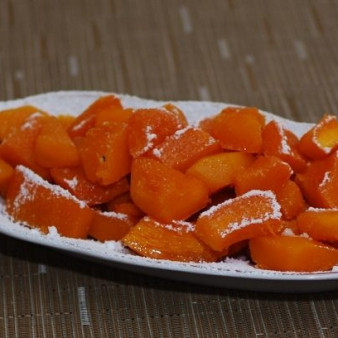 Запеченная тыква с сахаром