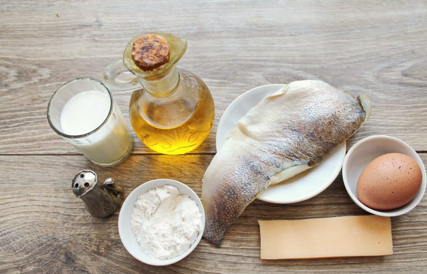 1. Этап. Судак в сырном суфле: Подготовьте все необходимые ингредиенты для приготовления судака в сырном соусе.