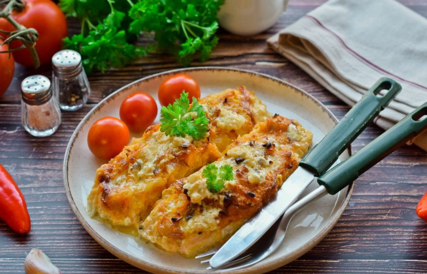 1. Этап. Семга в сливочном соусе запеченная в духовке: Блюдо готово!