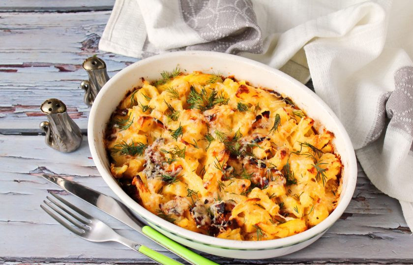 1. Этап. Картофель с беконом в сметанной заливке: Приятного аппетита!