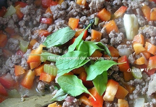 1. Этап. Паста торкио с рагу из ягненка: Добавьте листики орегано.